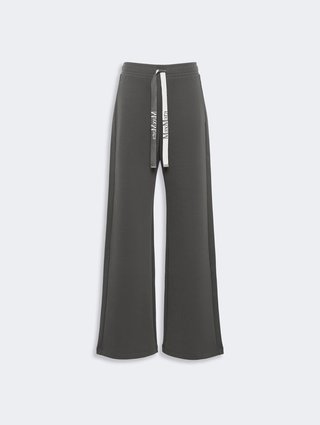 Тёмно-серые брюки Max Mara из хлопка и полиэстера: фото - Invogue
