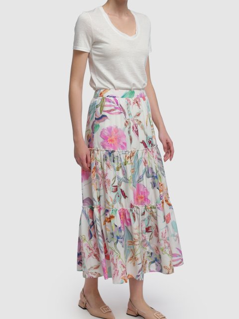 Молочная футболка MARC CAIN: фото 1 - Invogue