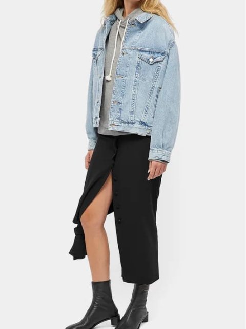 Черная юбка Acne Studios из шелка: фото 4 - Invogue