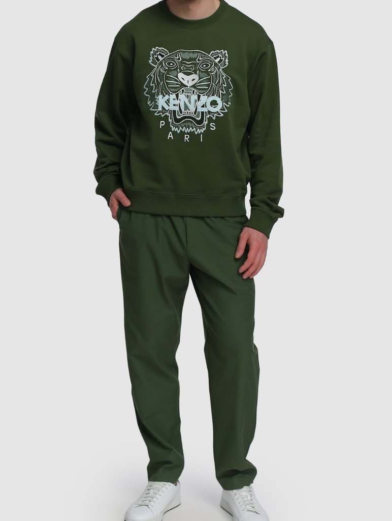 Зелёный свитшот KENZO: фото 1 - Invogue