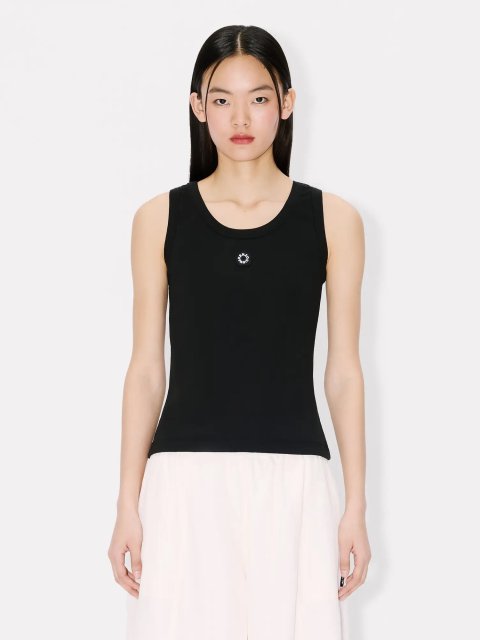 Черная майка Kenzo из эластичного хлопка: фото 2 - Invogue