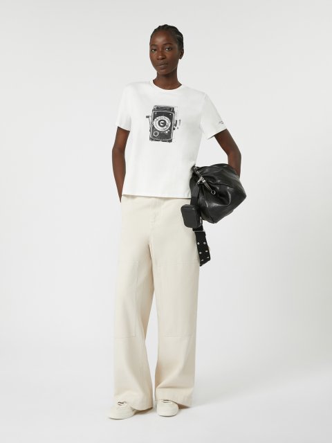 Біла футболка WEEKEND MAX MARA з чистої бавовни: фото 1 - Invogue