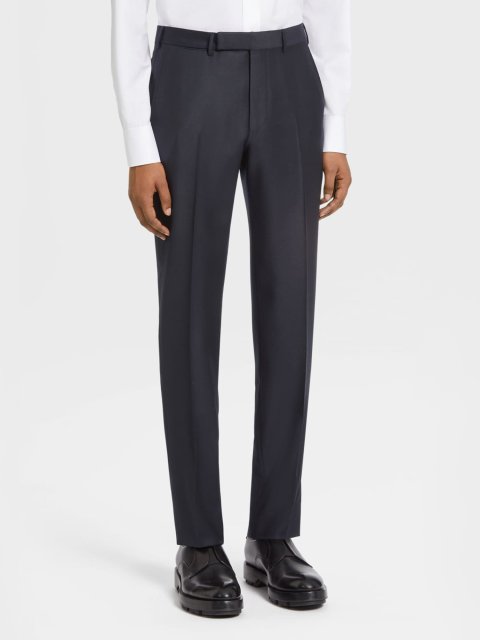 Темно-сині брюки Zegna з оригинальної вовни Trofeo™: фото 2 - Invogue