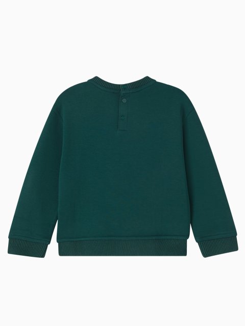 Зелёная кофта EMPORIO ARMANI KIDS из хлопка: фото 2 - Invogue