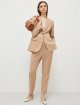 Темно-бежеві брюки Marella крою slim: фото 3 - Invogue