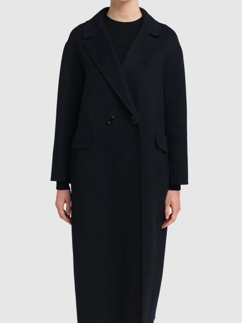 Черное пальто MAX MARA: фото 3 - Invogue