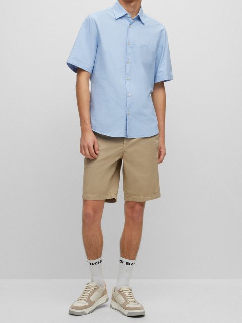 Бежевые шорты BOSS: фото 5 - Invogue