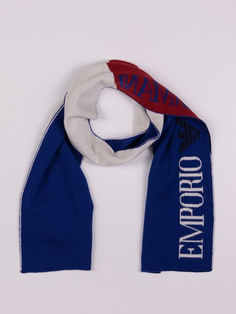 Синий шарф EMPORIO ARMANI KIDS: фото 1 - Invogue