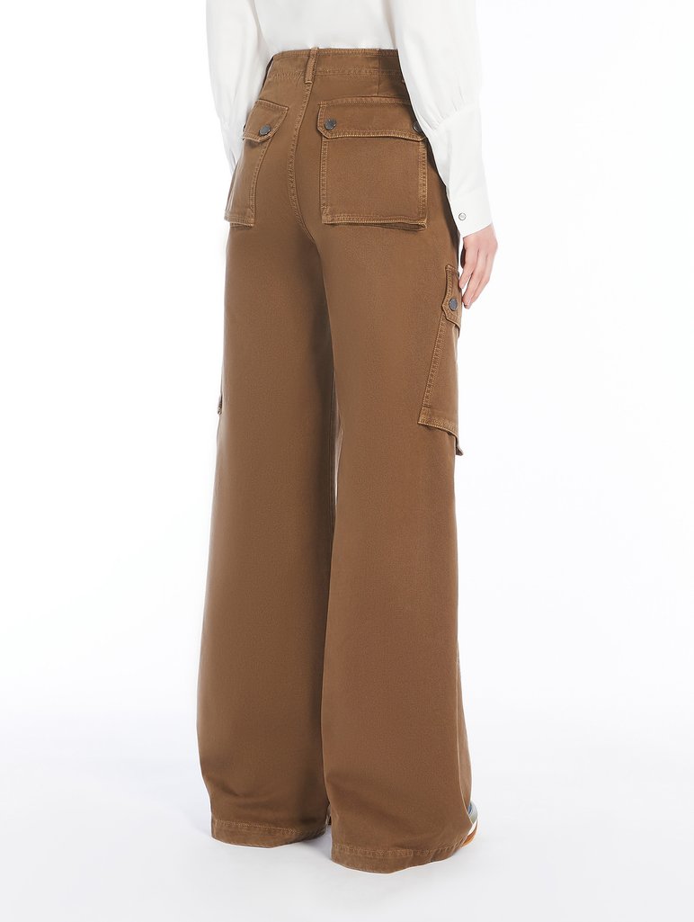 Коричневі брюки WEEKEND MAX MARA карго: фото 2 - Invogue