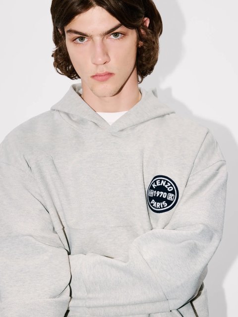 Серое худи KENZO из хлопка: фото 4 - Invogue