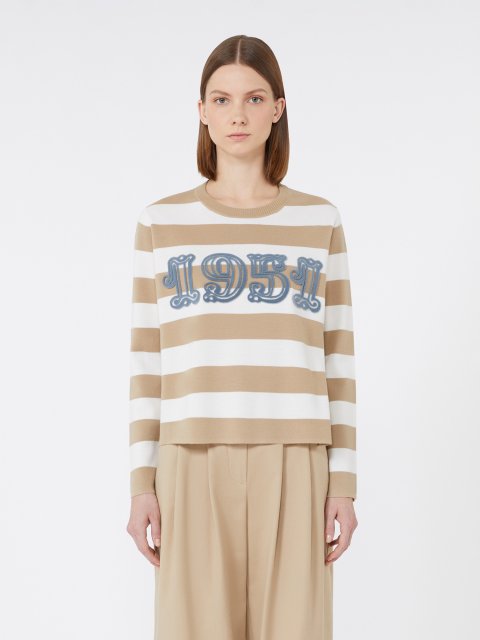 Светр у смужку MAX MARA з чистої вовни: фото 2 - Invogue