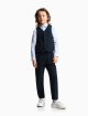 Лляна сорочка Emporio Armani Kids блакитна: фото 1 - Invogue