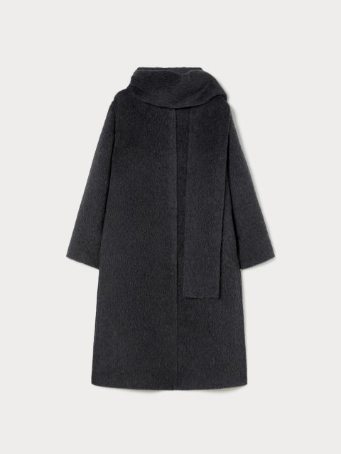 Темно-серое пальто MARINA RINALDI из альпаки и шерсти: фото - Invogue