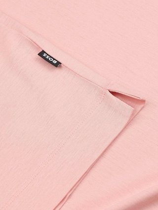 Светло-розовая футболка BOSS с логотипом: фото 3 - Invogue