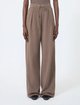 Коричневі штани Max Mara з бавовни та шовку: фото 2 - Invogue