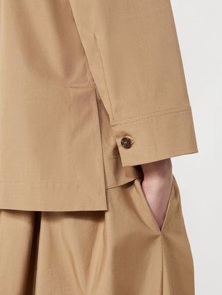 Карамельная рубашка Max Mara из хлопка: фото 4 - Invogue