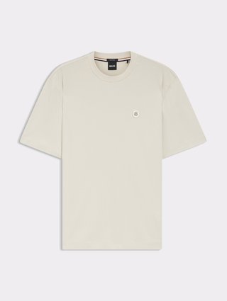 Футболка BOSS из мерсеризованного хлопка с монограммой Double B: фото - Invogue