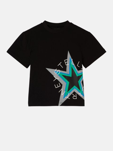 Чёрная футболка STELLA MCCARTNEY KIDS: фото - Invogue