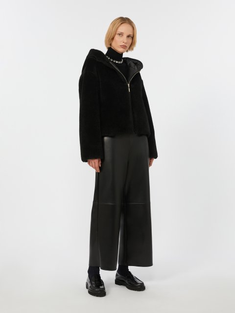 Чорна куртка MAX MARA з альпаки та вовни: фото 1 - Invogue