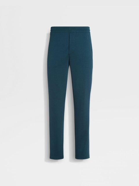 Темно-зеленые штаны ZEGNA из шерсти: фото - Invogue