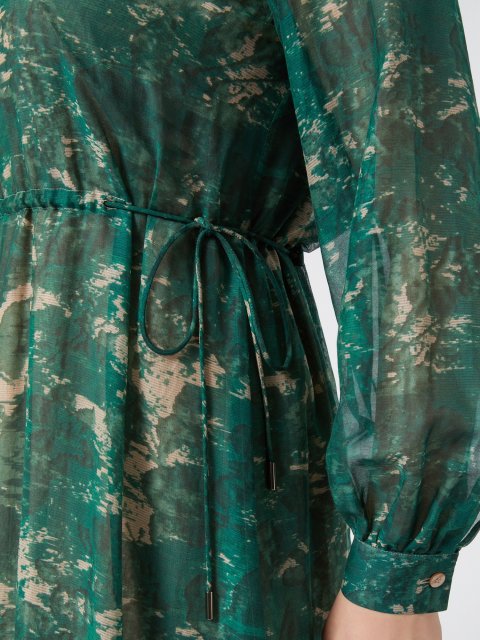 Зелена сукня Marina Rinaldi з бавовни та шовку: фото 4 - Invogue