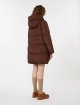 Бордовий пуховик WEEKEND MAX MARA з капюшоном: фото 3 - Invogue