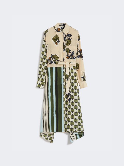 Різнокольорова сукня WEEKEND MAX MARA з шовку: фото - Invogue