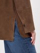 Коричнева куртка Max Mara із замші та шовку: фото 4 - Invogue