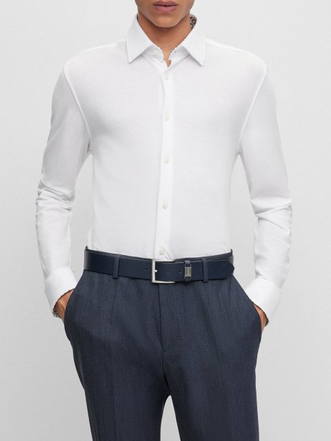 Белая рубашка BOSS: фото 1 - Invogue