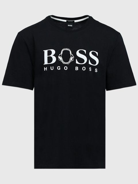 Чёрная футболка BOSS: фото - Invogue