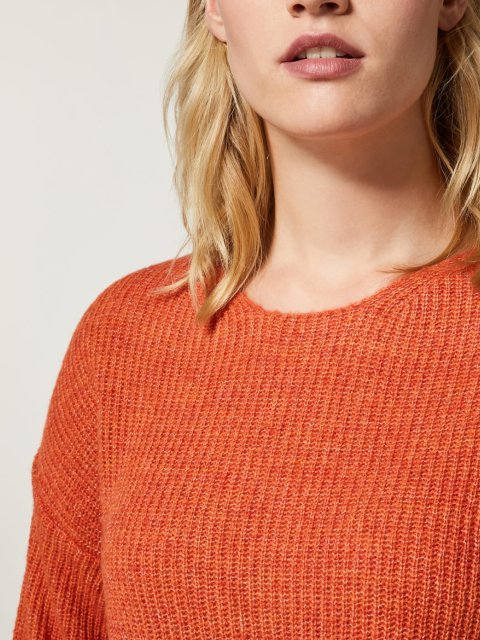 Оранжевый свитер PERSONA: фото 3 - Invogue