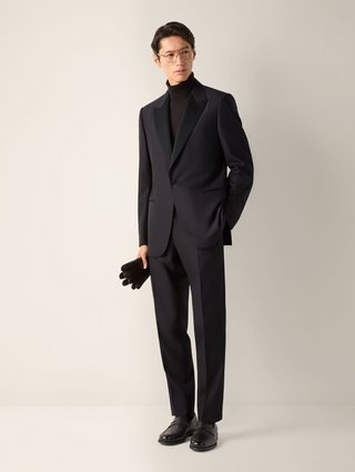 Чорний костюм ZEGNA з вовни та шовку: фото 1 - Invogue