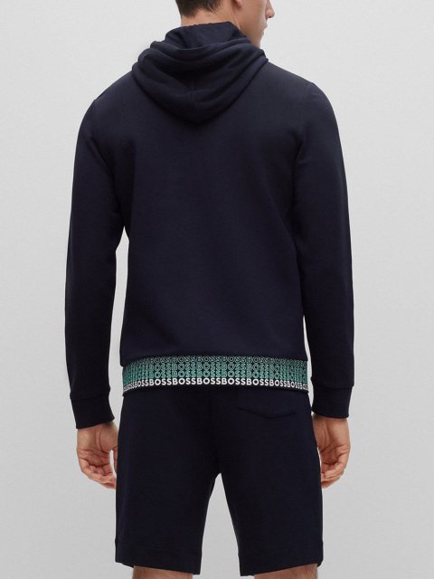 Тёмно-синяя кофта спорт BOSS: фото 3 - Invogue