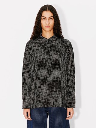 Чорна сорочка Kenzo з орнаментом: фото 1 - Invogue