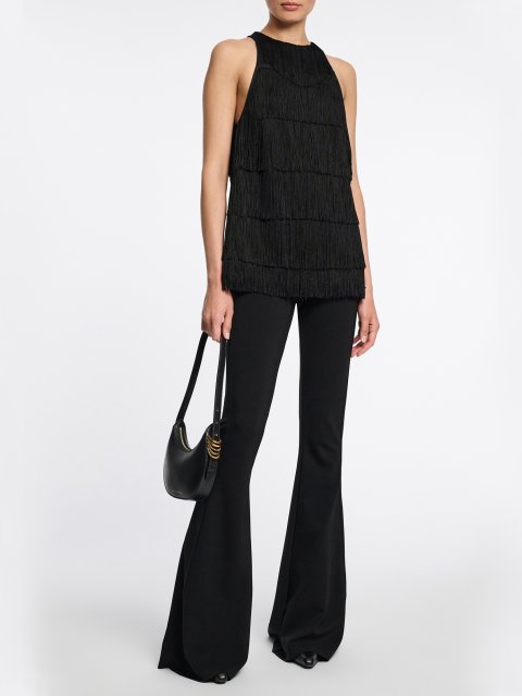 Черный топ Dorothee Schumacher с бахромой: фото 1 - Invogue