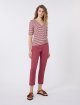 Бордовая футболка Weekend Max Mara из льна и эластана: фото 1 - Invogue