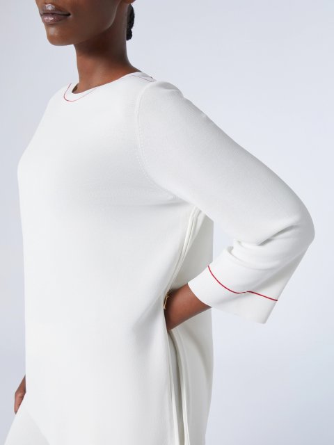 Молочный свитшот Marina Rinaldi из смеси вискозы: фото 4 - Invogue