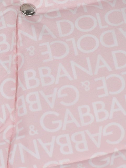 Розовый зимний комбинезон DOLCE&GABBANA стеганый с капюшоном: фото 2 - Invogue