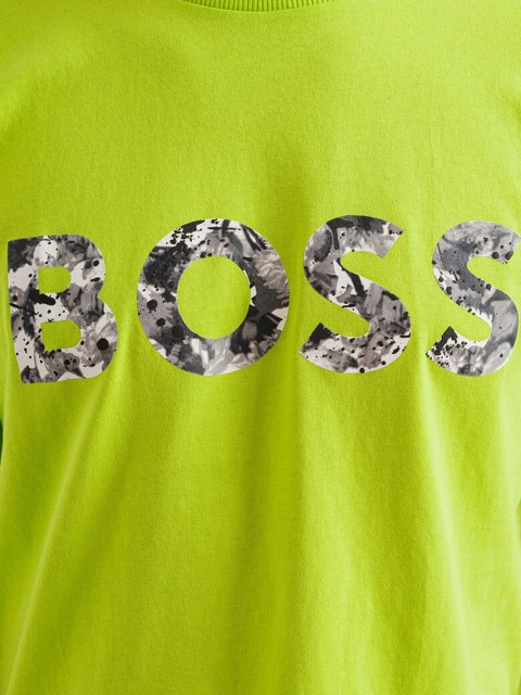 Зелена футболка BOSS: фото 2 - Invogue