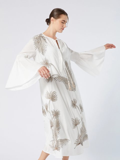 Біла сукня Marina Rinaldi з вишивкою: фото 3 - Invogue