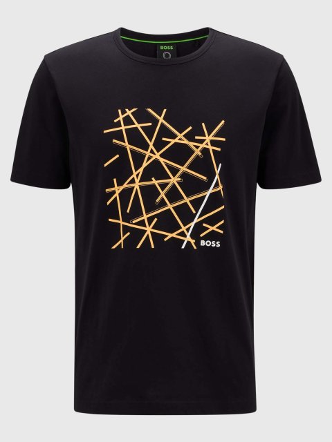 Чёрная футболка BOSS: фото - Invogue