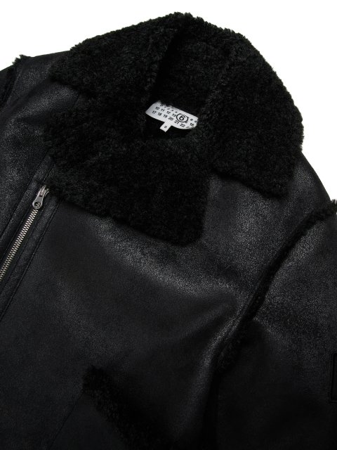 Чорна куртка MM6 MAISON MARGIELA KIDS : фото 2 - Invogue