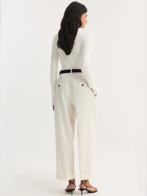 Білі брюки Róhe з суміші вовни: фото 4 - Invogue