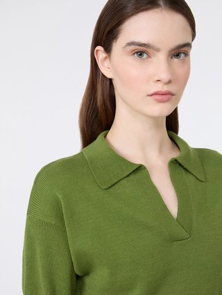 Зелений светр Weekend Max Mara з бавовни: фото 4 - Invogue