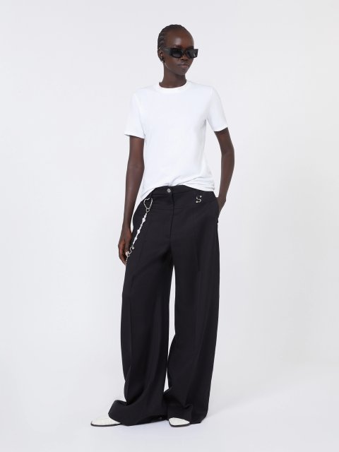 Белая футболка Sportmax из хлопка и эластана: фото 1 - Invogue