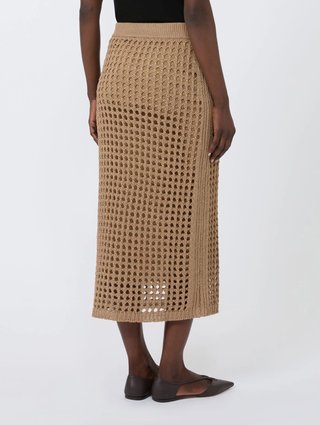 Карамель юбка Max Mara из хлопка: фото 3 - Invogue