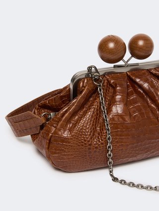 Коричнева сумка Pasticcino Weekend MaxMara шкіряна: фото 3 - Invogue