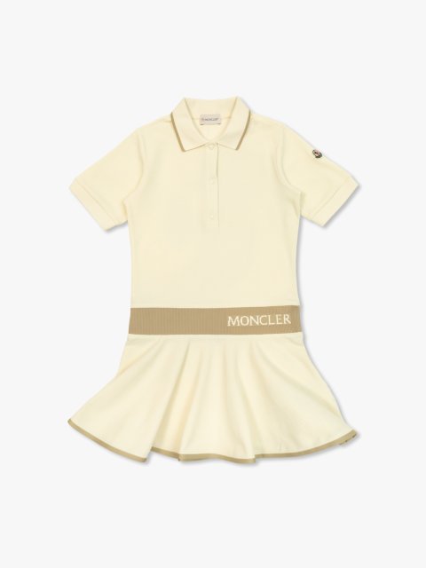 Кремова сукня MONCLER з логотипом: фото - Invogue