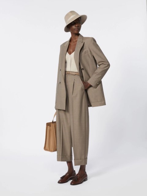Світло-коричневі брюки MAX MARA з вовни: фото 1 - Invogue
