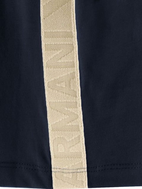 Темно-синя футболка EMPORIO ARMANI KIDS з логотипом: фото 1 - Invogue